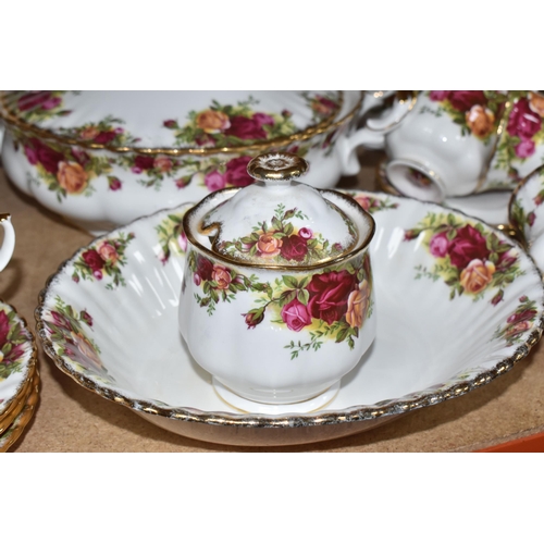 768 - EIGHTY-SIX PIECES OF ROYAL ALBERT 'OLD COUNTRY ROSES' DINNER AND COFFEE WARES to include three lidde... 