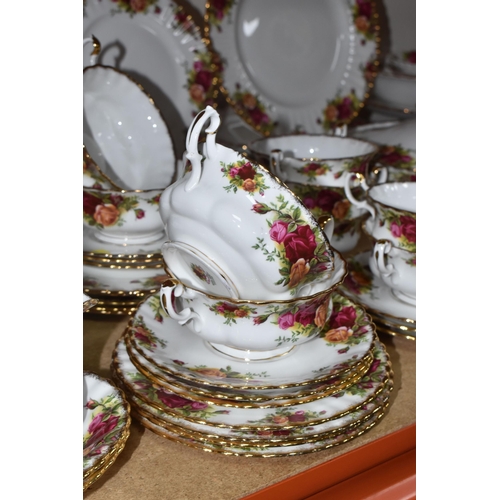 768 - EIGHTY-SIX PIECES OF ROYAL ALBERT 'OLD COUNTRY ROSES' DINNER AND COFFEE WARES to include three lidde... 