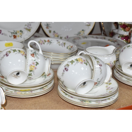 769 - THIRTY-EIGHT PIECES OF WEDGWOOD 'MIRABELLE' TEA AND DINNER WARES to include a milk jug, a sugar bowl... 