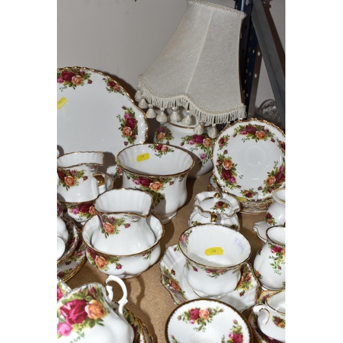 770 - FIFTY-FIVE PIECES OF ROYAL ALBERT OLD COUNTRY ROSES TEA AND GIFTWARES to include a teapot (marked se... 