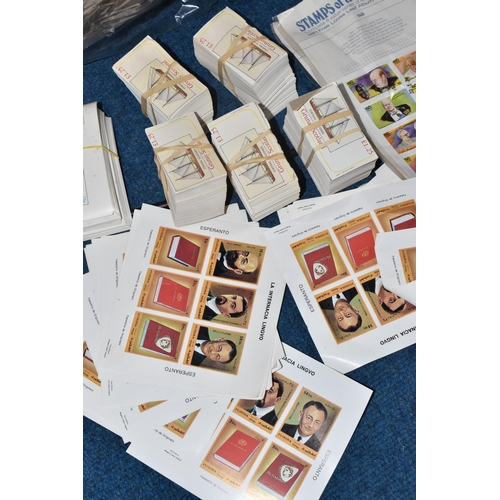 773 - SIX BOXES OF 'CINDERELLA/LOCAL' STAMPS to include thousands of Bahrain, Sweden, Staffa Scotland, Eyn... 