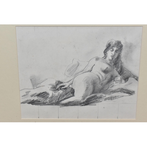 951 - ATTRIBUTED TO BERNARD MENINSKY (1891-1950) RECLINING NUDE FEMALE, an unsigned sketch of a female fig... 