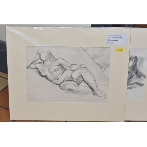 951 - ATTRIBUTED TO BERNARD MENINSKY (1891-1950) RECLINING NUDE FEMALE, an unsigned sketch of a female fig... 