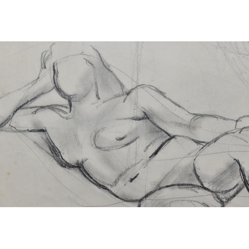 951 - ATTRIBUTED TO BERNARD MENINSKY (1891-1950) RECLINING NUDE FEMALE, an unsigned sketch of a female fig... 