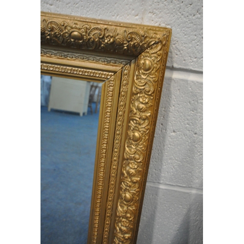 167 - FOUR GILT FRAME WALL MIRRORS, varying in size, styles, patterns, etc, largest 100cm x 69cm, conditio... 