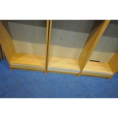 174 - SIX TALL IKEA BOOKCASES, each with a small removeable section to the top, width 60cm x depth 28cm x ... 