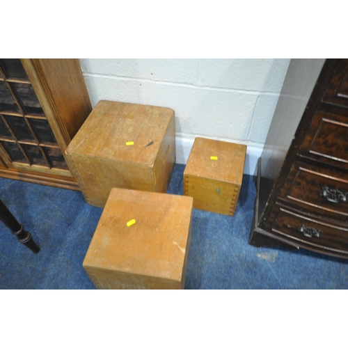 237 - A LARGE SELECTION OF OCCASIONAL FURNITURE, to include a mahogany bow front chest of four drawers, wi... 