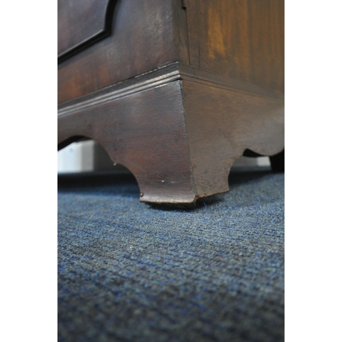 241 - A 20TH CENTURY MAHOGANY BOOKCASE, fitted with double glass doors, over double cupboard doors, width ... 