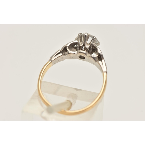 430 - A DIAMOND SINGLE STONE RING, set with an early brilliant cut diamond, measuring approximately 6.10 x... 