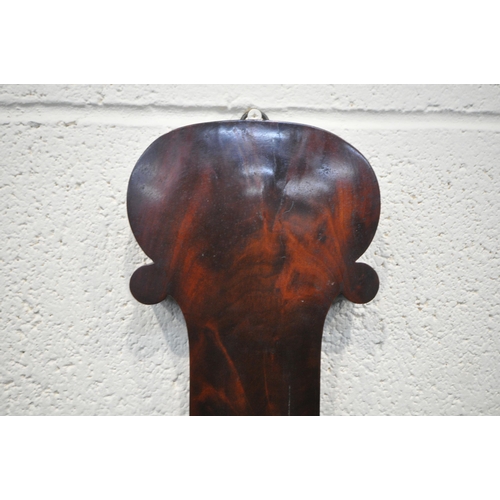 153 - KEEN AND FRODSHAM OF LIVERPOOL, A 19TH CENTURY MAHOGANY BAROMETER, with a glass convex door, thats ... 