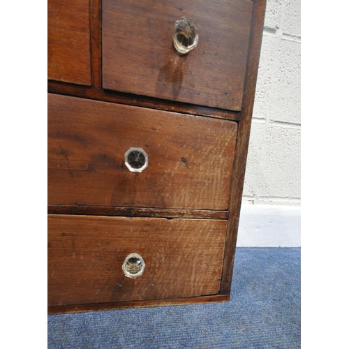 238 - A 19TH CENTURY APOTHECARY CHEST, with ten assorted drawers, width 64cm x depth 25cm x height 62cm, c... 