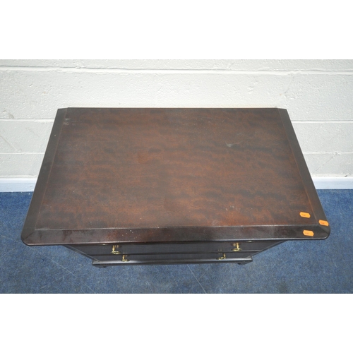 264 - A STAG MINSTREL CHEST OF THREE DRAWERS, width 83cm x depth 47cm x height 72cm, condition report: mar... 