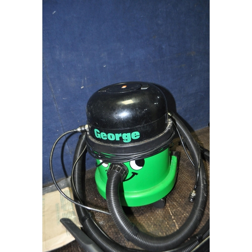 63 - A NUMATIC GVE370 'GEORGE' WET AND DRY VACUUM CLEANER with various accessories