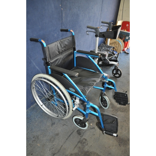 77 - A DAYS MOBILITY WHEELCHAIR and a Z-Tec Rollator with holdall (3)