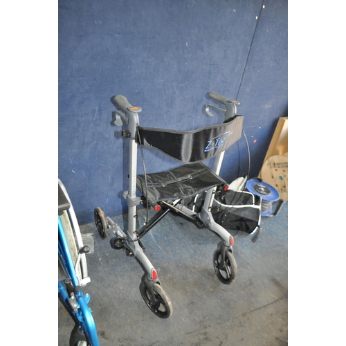 77 - A DAYS MOBILITY WHEELCHAIR and a Z-Tec Rollator with holdall (3)