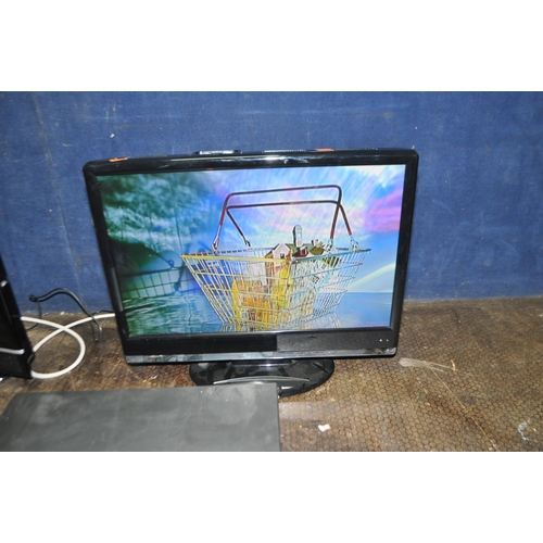 86 - A KENMARK 22in TV with power supply, a Goodman's 15in TV (no power supply but Kenmar power supply wo... 