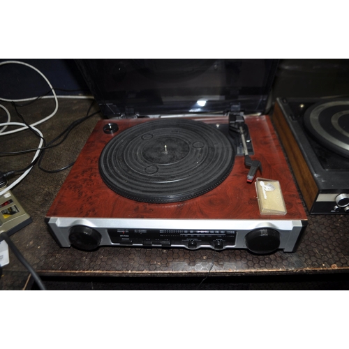 88 - A COLLECTION OF AUDIO EQUIPMENT including a modern retro turntable, a vintage Fidelity music centre ... 