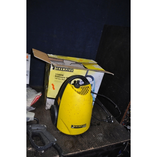 93 - A CHAMPION PRESSURE WASHER, a Performance Power angle grinder, a Supatool Sander, a Torque-Master ti... 