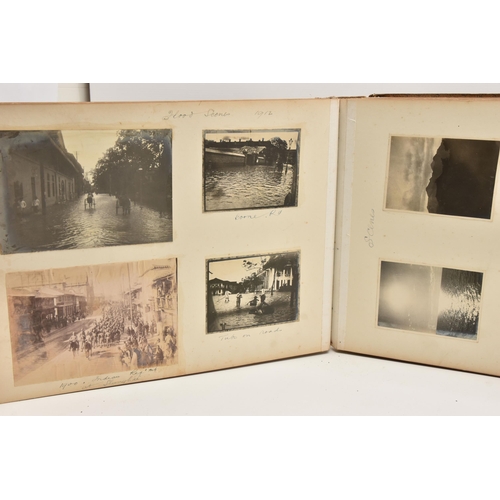 584 - THREE PHOTOGRAPH ALBUMS, containing over 450 photographs, photo postcards and copies, mostly from Sh... 