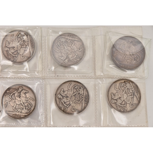 603 - A QUANTITY OF .925 CROWN COINS, all have different grades, 1887-1902 Victoria-Edward VII (24) with a... 