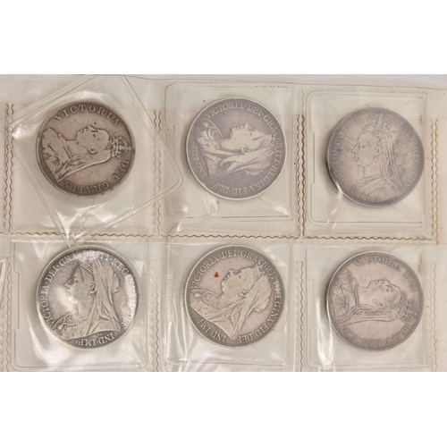 603 - A QUANTITY OF .925 CROWN COINS, all have different grades, 1887-1902 Victoria-Edward VII (24) with a... 