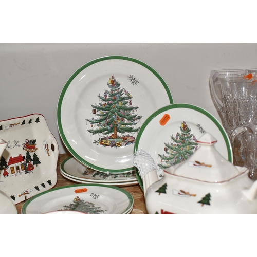 768 - A GROUP OF CHRISTMAS TABLEWARE, comprising Mason's Ironstone 'Christmas Village', 1983, designed by ... 