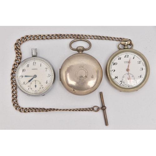 513 - A COLLECTION OF POCKET WATCHES AND NOVELTY ITEMS, to include a pocket, white enamel dial and movemen... 