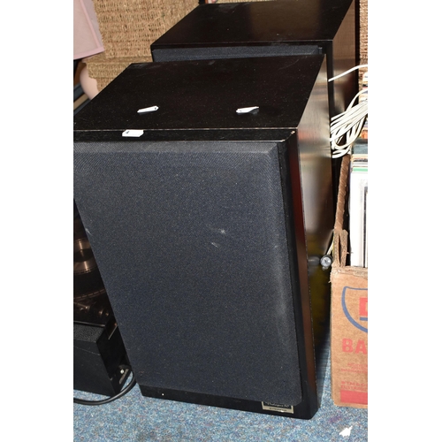 868 - TWO BOXES OF RECORDS AND LOOSE, included a Waltham stereo cassette and turn table Model STM - 50, wi... 