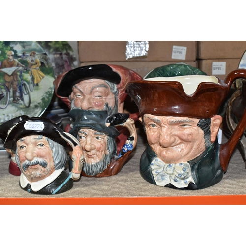 872 - A GROUP OF ROYAL DOULTON CHARACTER JUGS AND COLLECTORS PLATES, comprising Royal Doulton character ju... 