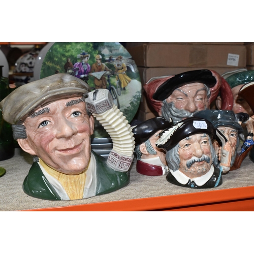 872 - A GROUP OF ROYAL DOULTON CHARACTER JUGS AND COLLECTORS PLATES, comprising Royal Doulton character ju... 