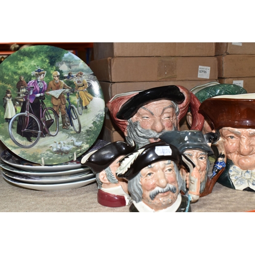 872 - A GROUP OF ROYAL DOULTON CHARACTER JUGS AND COLLECTORS PLATES, comprising Royal Doulton character ju... 