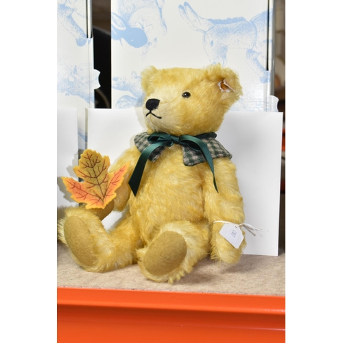 878 - THREE BOXED STEIFF CLUB EDITION TEDDY BEARS, comprising 2014 'Teddy Bear Chestnut' no 421310, in gre... 