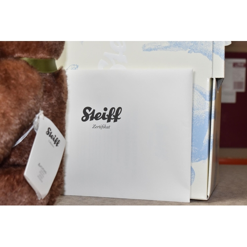 878 - THREE BOXED STEIFF CLUB EDITION TEDDY BEARS, comprising 2014 'Teddy Bear Chestnut' no 421310, in gre... 