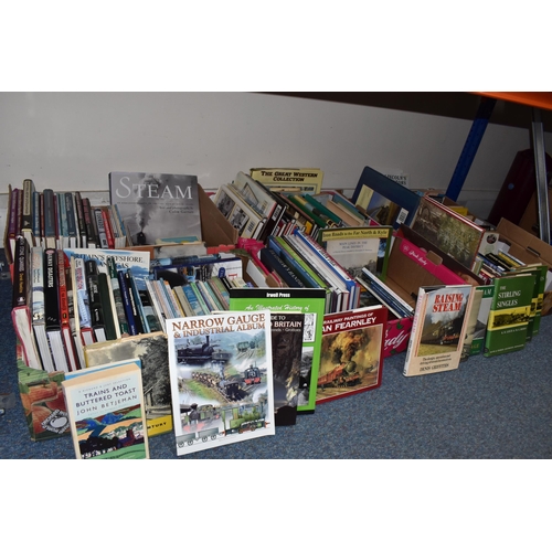 906 - SIX BOXES OF BOOKS, over one hundred and fifty books, hardback and paperback format, various subject... 