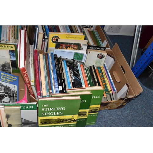 906 - SIX BOXES OF BOOKS, over one hundred and fifty books, hardback and paperback format, various subject... 