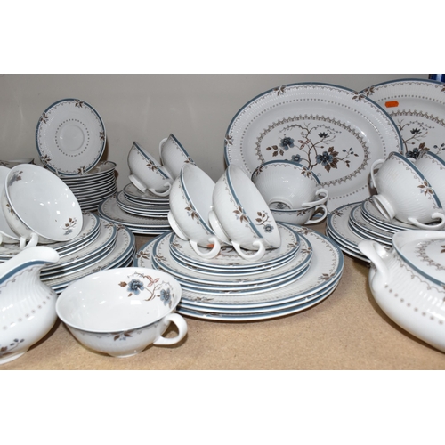 909 - ROYAL DOULTON DINNERWARE, comprising 'Almond Willow', D6373, Rd. No.32008, oval meat plates, covered... 