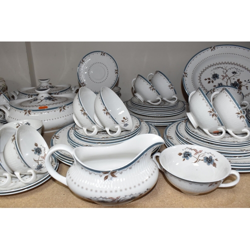 909 - ROYAL DOULTON DINNERWARE, comprising 'Almond Willow', D6373, Rd. No.32008, oval meat plates, covered... 