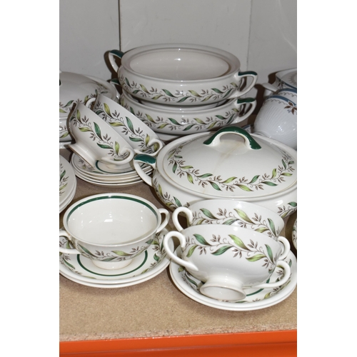 909 - ROYAL DOULTON DINNERWARE, comprising 'Almond Willow', D6373, Rd. No.32008, oval meat plates, covered... 