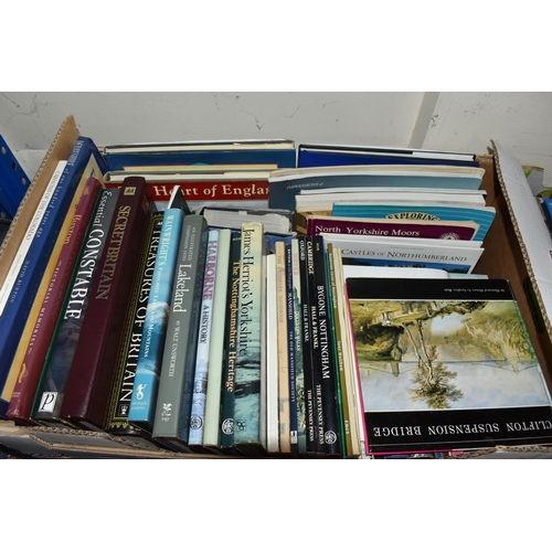 912 - SIX BOXES OF BOOKS AND MAPS, over one hundred books, a mixture of hardback and paperback format, sub... 