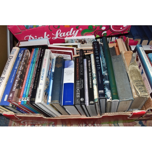 929 - FIVE BOXES OF BOOKS, hardbacks and assorted paperback novels by Jojo Moyes, other subjects include g... 