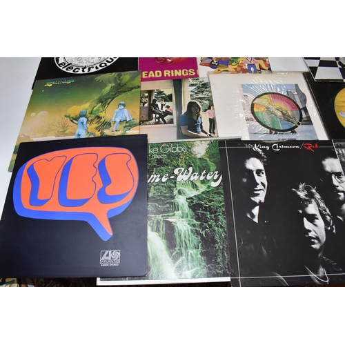 997 - A BOX OF RECORDS, thirty LPs and 12'' singles to include Camembert Electrique Gong VC502, Budgie In ... 