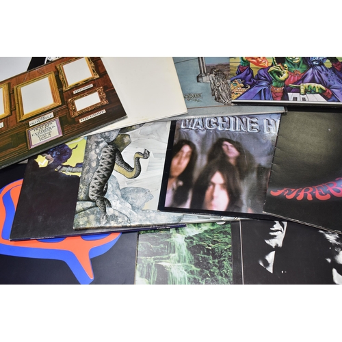 997 - A BOX OF RECORDS, thirty LPs and 12'' singles to include Camembert Electrique Gong VC502, Budgie In ... 