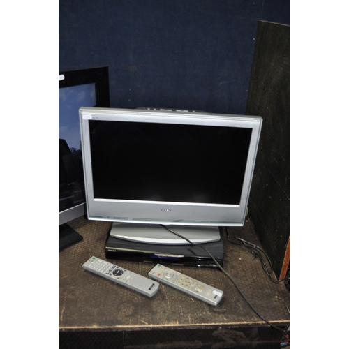 52 - A SONY KDL-32EX301 32in LCD TV, with remote, a Sony 20in LCD TV. with remote, and Humax Freeview box... 