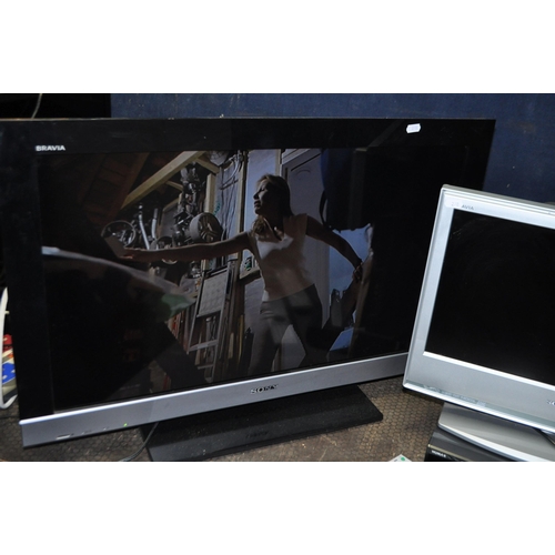 52 - A SONY KDL-32EX301 32in LCD TV, with remote, a Sony 20in LCD TV. with remote, and Humax Freeview box... 