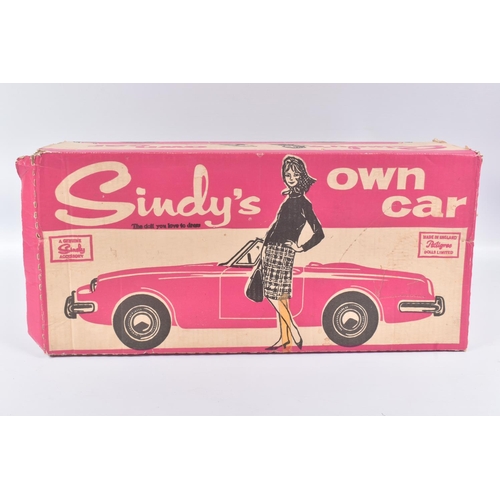 8 - A BOXED PEDIGREE SINDY'S OWN CAR, red MGB style car, complete and in fairly good condition, has usua... 