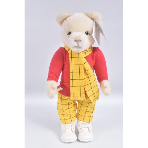 9 - A BOXED MERRYTHOUGHT RUPERT THE BEAR, limited by licence No.03477, jointed body, appears complete an... 