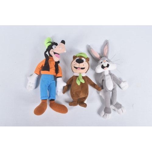 29 - A QUANTITY OF ASSORTED MODERN CARTOON & FILM RELATED SOFT TOYS, to include Minnie Mouse, Goofy, Dona... 