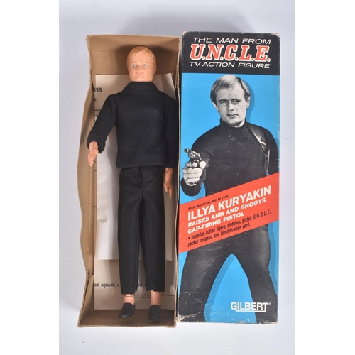 35 - A BOXED 1965 GILBERT THE MAN FROM U.N.C.L.E. ILLYA KURYAKIN TV ACTION FIGURE, numbered 16125, played... 