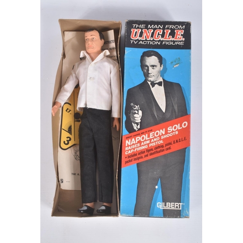 36 - A BOXED 1965 GILBERT THE MAN FROM U.N.C.L.E. NAPOLEON SOLO TV ACTION FIGURE, numbered 16120, played ... 