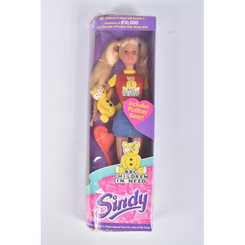 40 - TWO BOXED SINDY DOLLS, to include a 1998 BBC Children in Need, numbered 26050, with original plastic... 